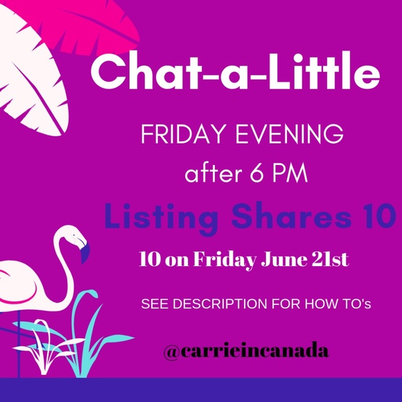 FRIDAY EVENING Chat-a-little Share Party June 21st - Picture 1 of 1